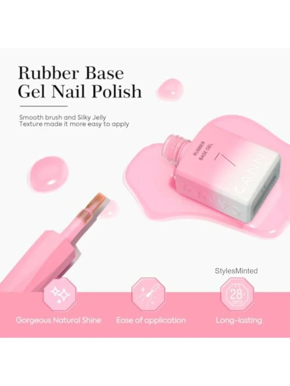Rubber Base Gel Nail Polish Set - 6 Bottles, 9ml Each, Soak Off LED DIY